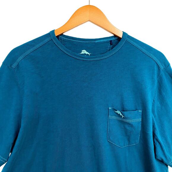Tommy Bahama T-Shirt Men’s Medium Blue Soft Tee Short Sleeve Crew Neck Casual - Picture 2 of 9